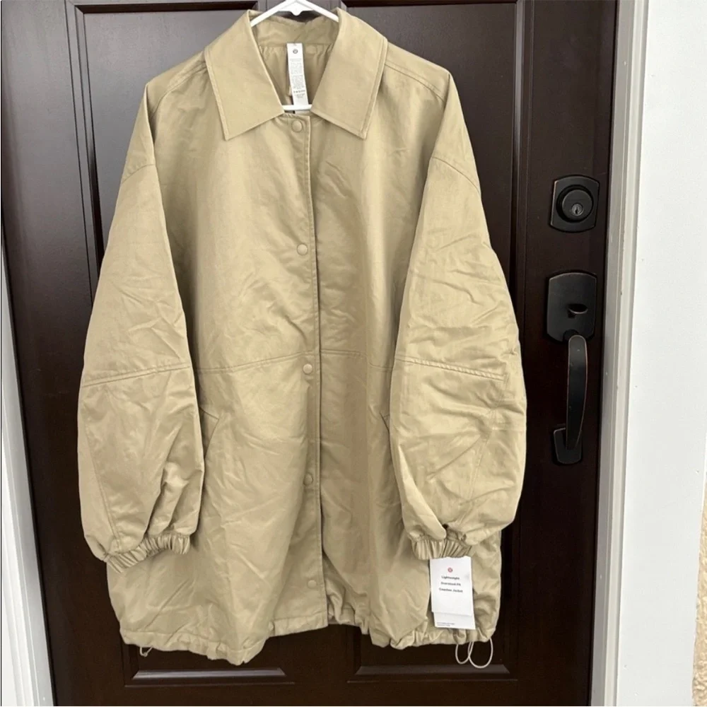 NWT Lululemon Coaches Jacket Oversized XL Tan Retail $228.00